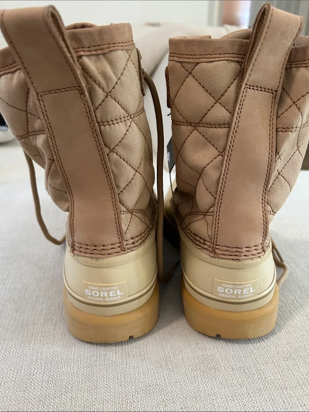 SOREL Caribou Royal Waterproof Boot - Tan, size 9, NEW with tags no box